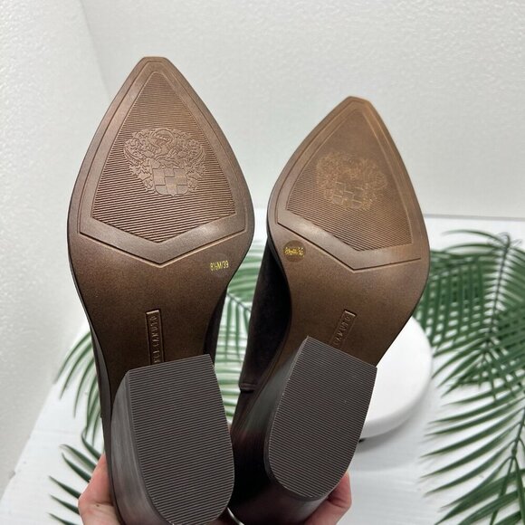 Vince Camuto Gigietta Brown Suede Back Zip Chelsea Booties Size 8.5M NWOB - Picture 6 of 10